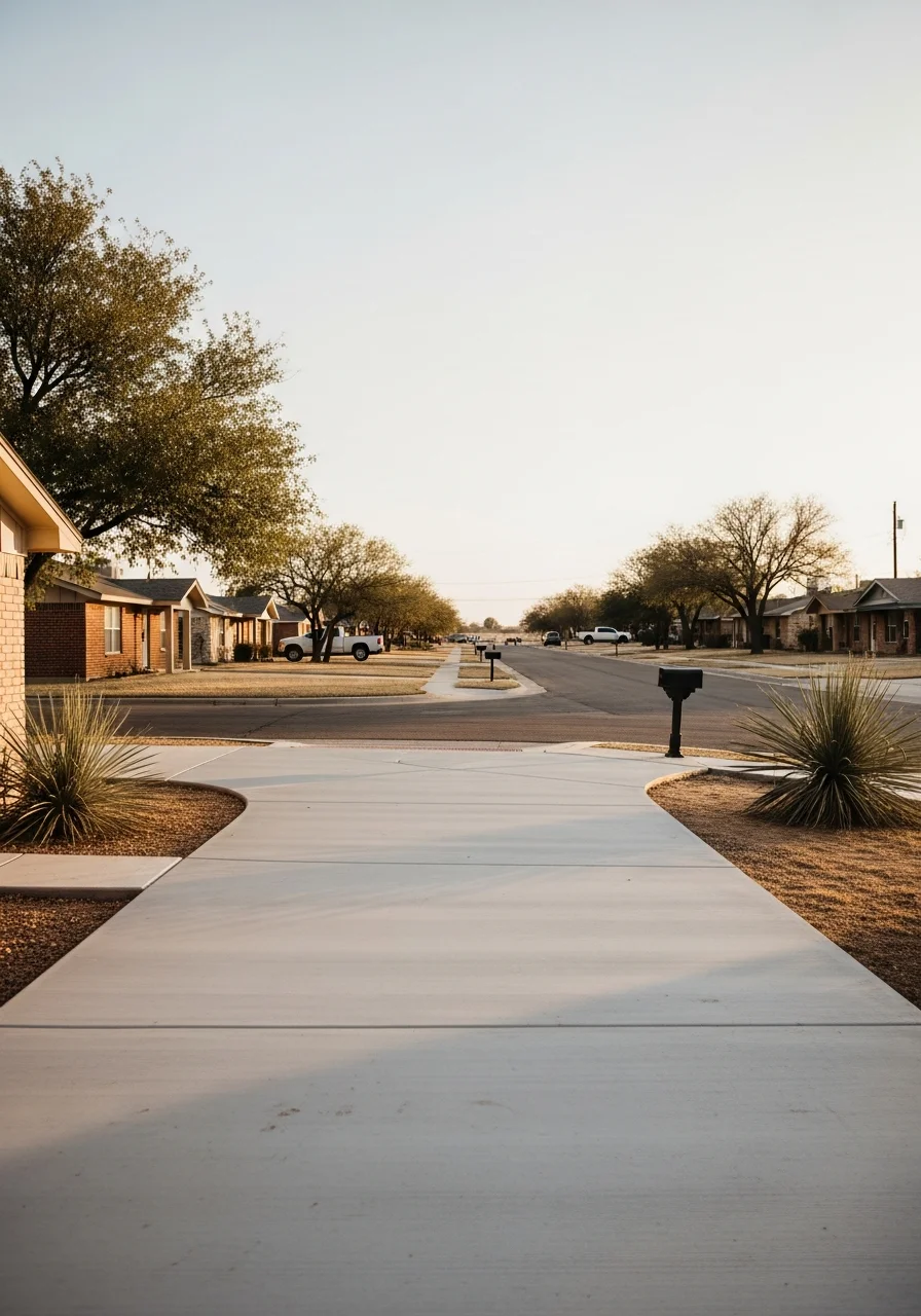 Big Spring residential street with homes and local trees showing community character.
