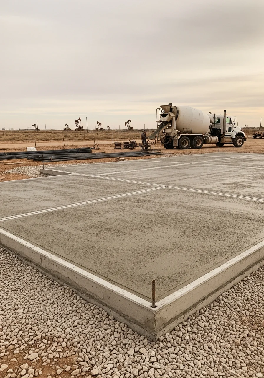 Permian Basin commercial area with multiple business properties and regional infrastructure.